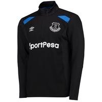 everton training half zip top blackelectric blue black