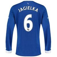 Everton Home Shirt 2015/16 - Long Sleeved with Jagielka 6 printing, Blue