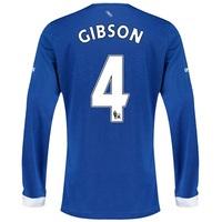 Everton Home Shirt 2015/16 - Long Sleeved with Gibson 4 printing, Blue