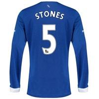 Everton Home Shirt 2015/16 - Long Sleeved with Stones 5 printing, Blue