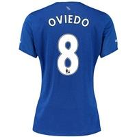 Everton Home Shirt 2015/16 - Womens with Oviedo 8 printing, Blue