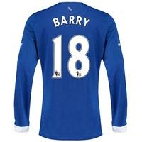 Everton Home Shirt 2015/16 - Long Sleeved with Barry 18 printing, Blue