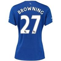 everton home shirt 201516 womens with browning 36 printing blue