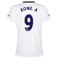 Everton SS 3rd Shirt 2014/15- Womens with Kone.A 9 printing, White