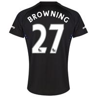 everton ss away shirt 201415 with browning 36 printing black