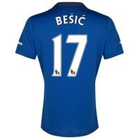 Everton SS Home Shirt 2014/15 - Womens with Besic 17 printing, Blue