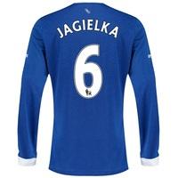 Everton Home Shirt 2015/16 - Long Sleeved with Jagielka 6 printing, Blue