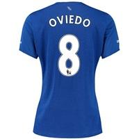 everton home shirt 201516 womens with oviedo 8 printing blue