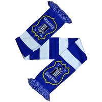 everton fc official knitted football bar scarf one size blue