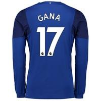 Everton Home Shirt 2017/18 - Long Sleeved with Gana 17 printing, Blue