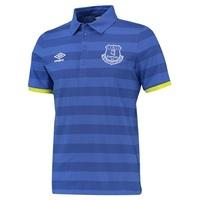 Everton Training Striped Polo - Dazzling Blue/Sulphur Spring, Blue