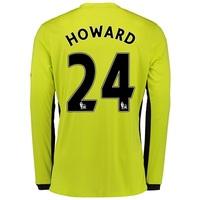 Everton Goalkeeper Home Shirt 2016/17 - Junior with Howard 24 printing, Green