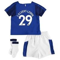 everton home baby kit 201718 with calvert lewin 29 printing blue