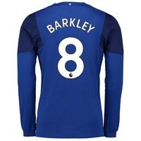 everton home shirt 201718 long sleeved with barkley 8 printing blue