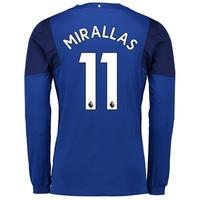 Everton Home Shirt 2017/18 - Long Sleeved with Mirallas 11 printing, Blue