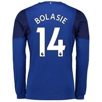 everton home shirt 201718 long sleeved with bolasie 14 printing blue