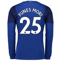 Everton Home Shirt 2017/18 - Long Sleeved with Funes Mori 25 printing, Blue