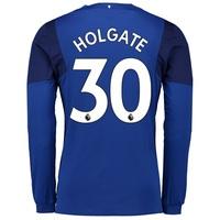 everton home shirt 201718 long sleeved with holgate 30 printing blue