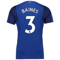Everton Home Shirt 2017/18 - Junior with Baines 3 printing, Blue