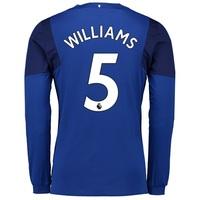 Everton Home Shirt 2017/18 - Junior - Long Sleeved with Williams 5 pri, Blue