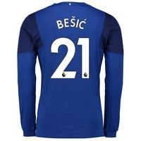 Everton Home Shirt 2017/18 - Junior - Long Sleeved with Beic 21 print, Blue