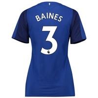 Everton Home Shirt 2017/18 - Womens with Baines 3 printing, Blue