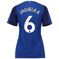 everton home shirt 201718 womens with jagielka 6 printing blue