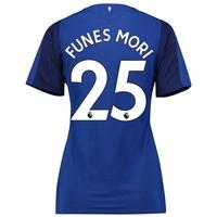 Everton Home Shirt 2017/18 - Womens with Funes Mori 25 printing, Blue