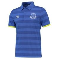 Everton Training Striped Polo - Junior - Dazzling Blue/Sulphur Spring, Blue