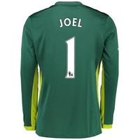 everton goalkeeper away shirt 201617 with joel 1 printing green