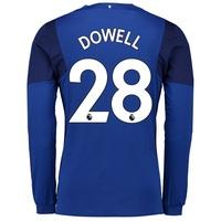 Everton Home Shirt 2017/18 - Long Sleeved with Dowell 28 printing, Blue