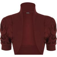 Evvie Short Sleeve Shrug - Wine