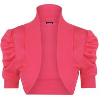 Evvie Short Sleeve Shrug - Cerise