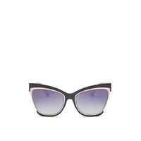 evie black detail gold frame sunglasses