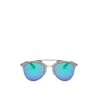 Evelyn Silver Frame Green Tint Sunglasses