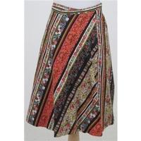 Evans size L multi-coloured wrap around Knee length skirt