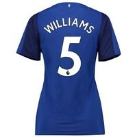 Everton Home Shirt 2017/18 - Womens with Williams 5 printing, Blue