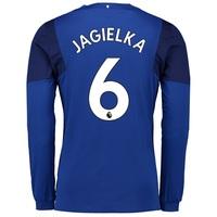 Everton Home Shirt 2017/18 - Long Sleeved with Jagielka 6 printing, Blue