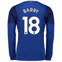 Everton Home Shirt 2017/18 - Junior - Long Sleeved with Barry 18 print, Blue