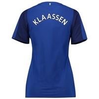 everton home shirt 201718 womens with klaassen tbc printing blue