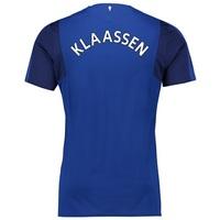 everton home shirt 201718 junior with klaassen tbc printing blue