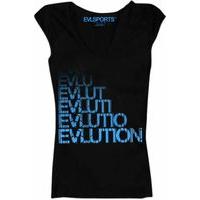 evlution nutrition womens v neck tee large black