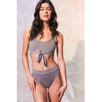 Evil Twin Nolan High Waisted Bikini Bottoms, GREY