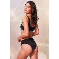 Evil Twin Riley High-Waisted Bikini Black Bottoms, BLACK