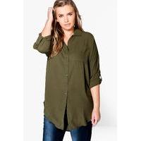 eva oversized shirt khaki