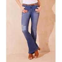 Eve Patched Bootcut Jeans - Reg