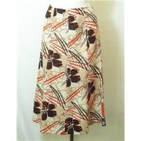 EWM multicoloured linen panelled skirt Size 12