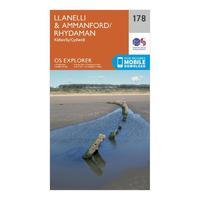 Explorer 178 Llanelli & Ammanford Map With Digital Version