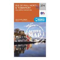 explorer active 374 isle of mull north tobermory map with digital vers ...