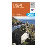 Explorer 107 St Austell & Liskeard Map With Digital Version